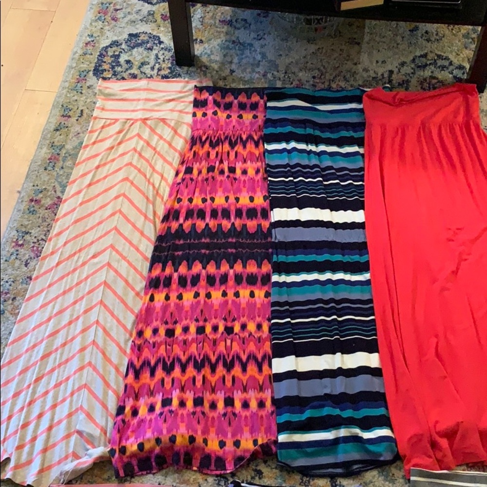 Lot of long and short skirts